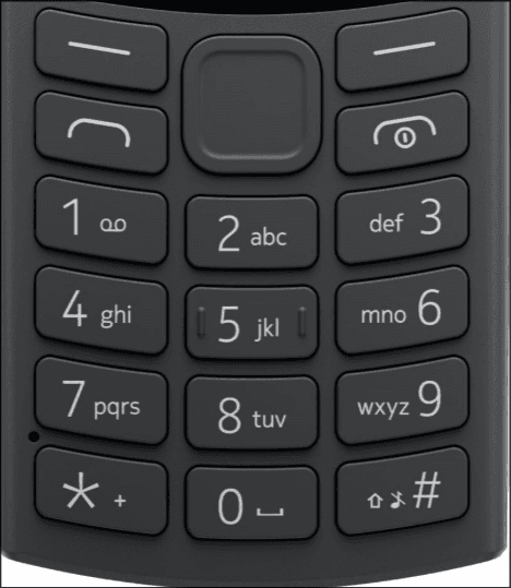 A classic phone keypad with letters on each key